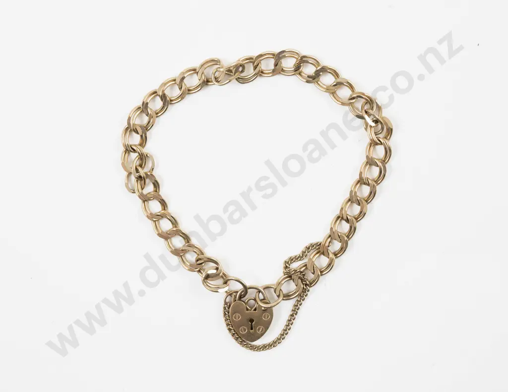 9ct Fancy Curb Link Bracelet Image 1++
