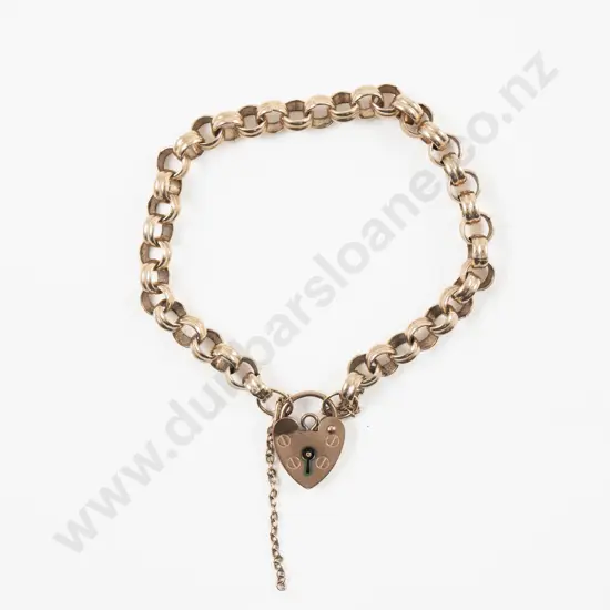 9ct Fancy Trace Link Bracelet