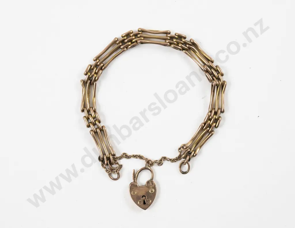 9ct Gate Link Bracelet Image 1++