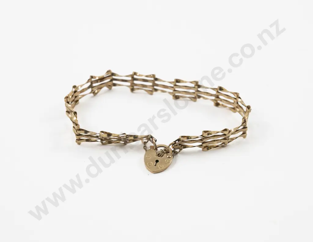 9ct Fancy Rail Link Bracelet Image 1++