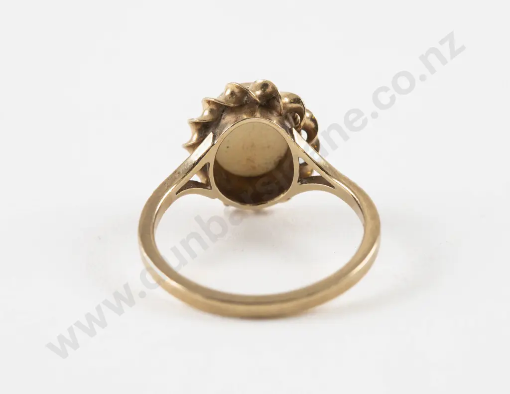 9ct Single Stone Opal Ring Image 1++