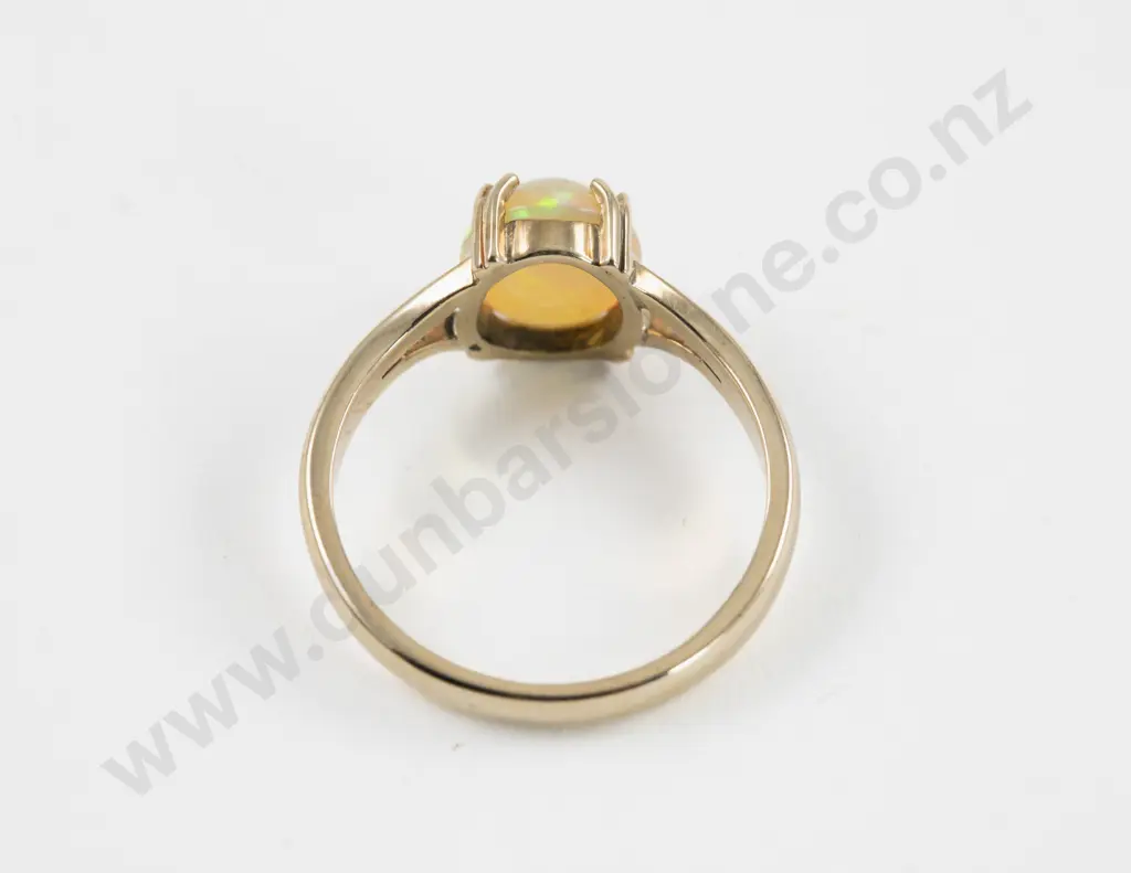 9ct Single Stone Jelly Opal Ring Image 1++