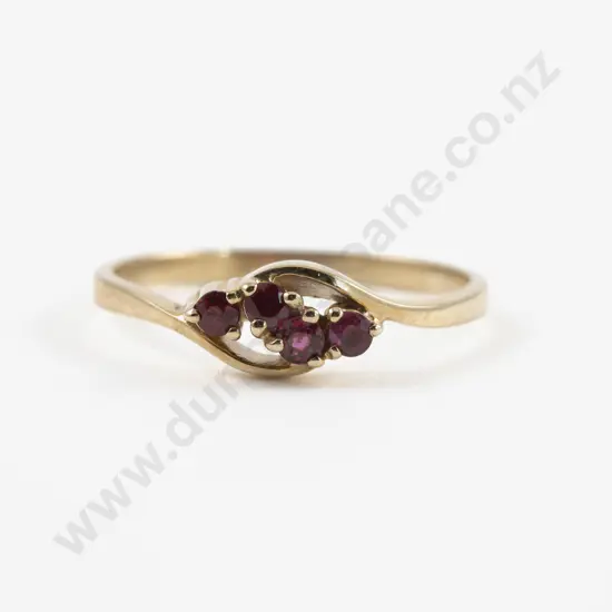 9ct Four Stone Ruby Ring