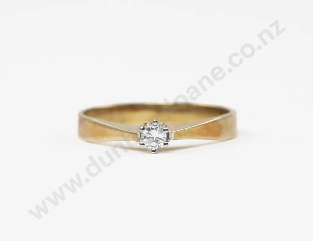 14ct Solitaire Diamond Ring Image 1++