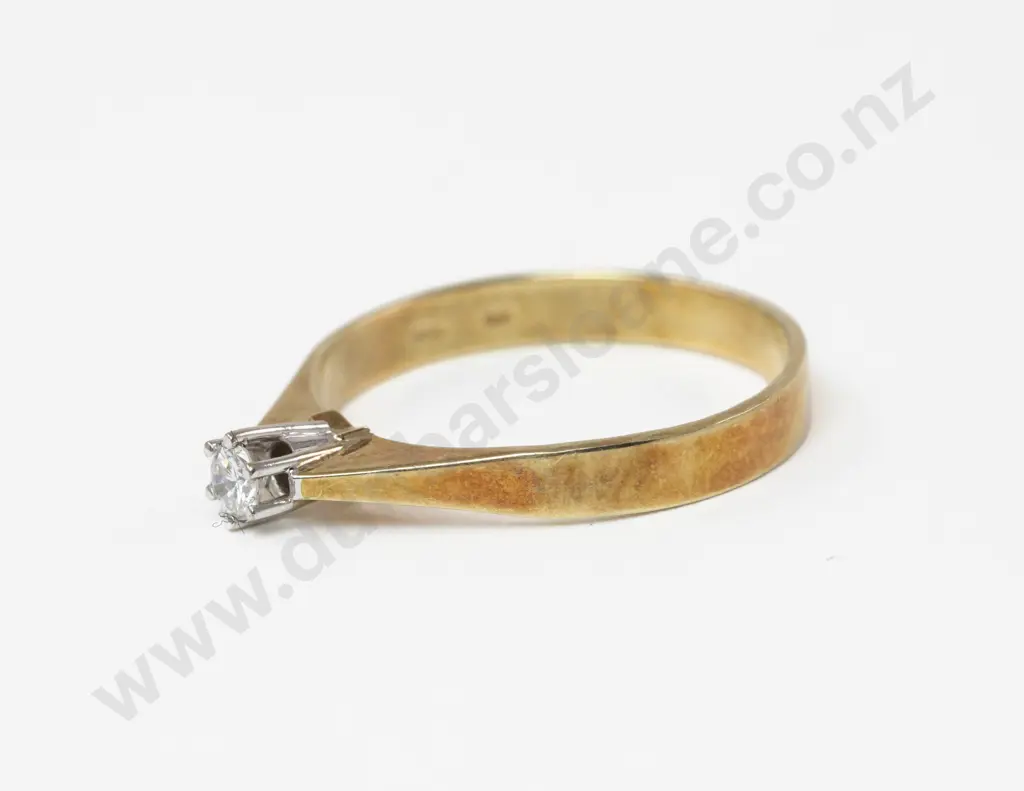 14ct Solitaire Diamond Ring Image 1++