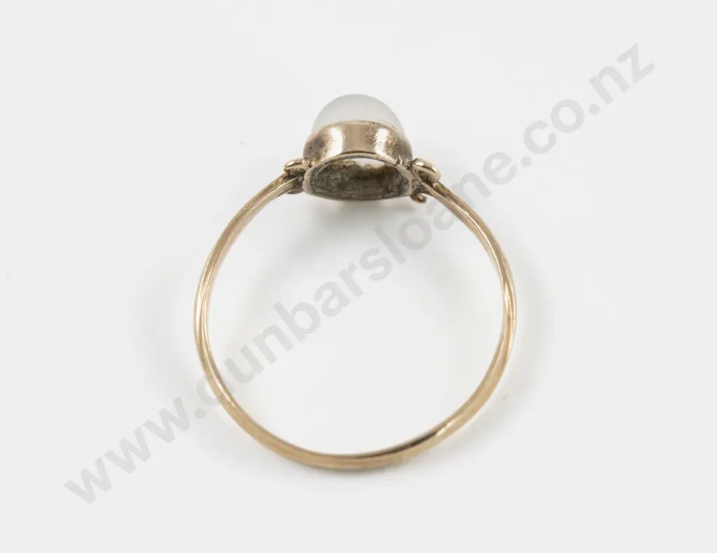 14ct Single Moonstone Ring Image 1++