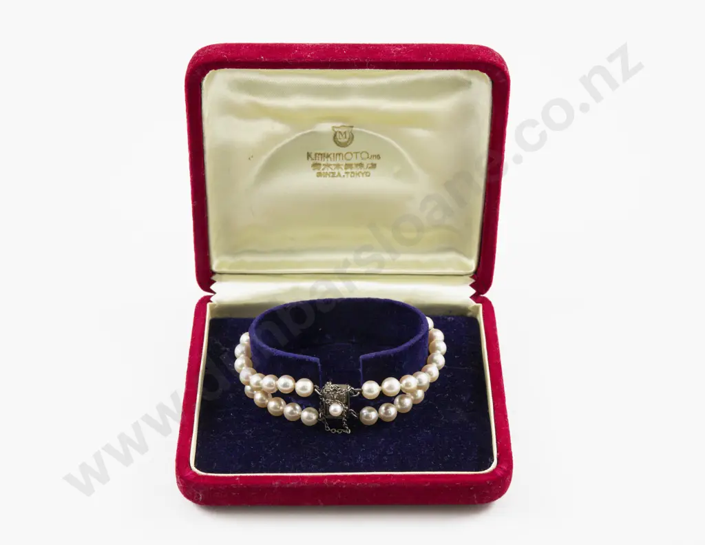 Mikimoto Double Strand Uniform Cultured Pearl Bracelet Image 1++