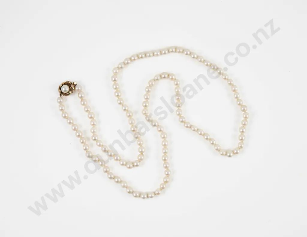 Single Strand Uniform Cultured Pearl Necklace Image 1++
