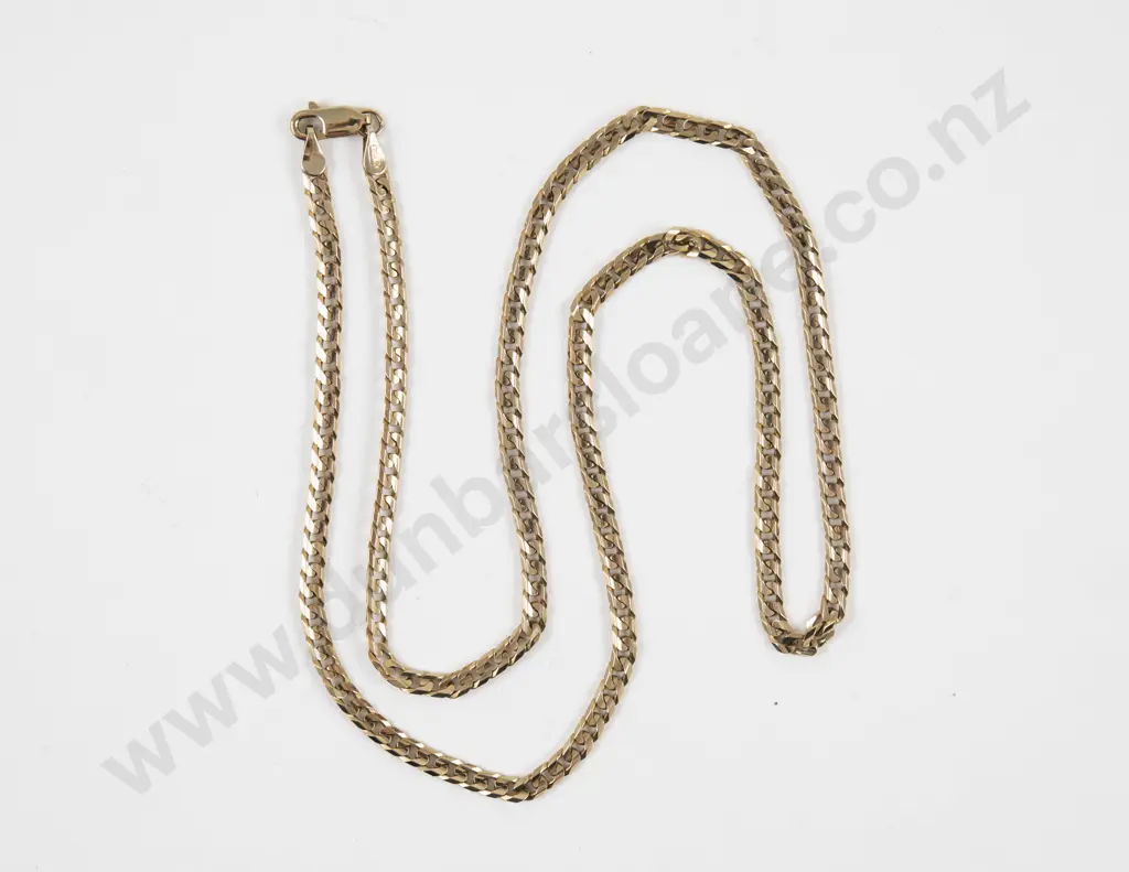 9ct Flat Fancy Link Neck Chain Image 1++