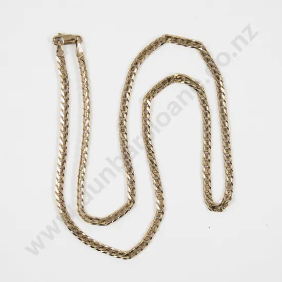 9ct Flat Fancy Link Neck Chain
