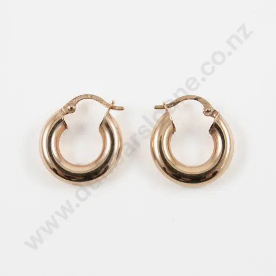 Pair 9ct Hoop Earrings