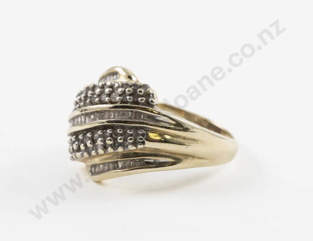 10ct 95Stone Diamond Cluster Ring Image 1++