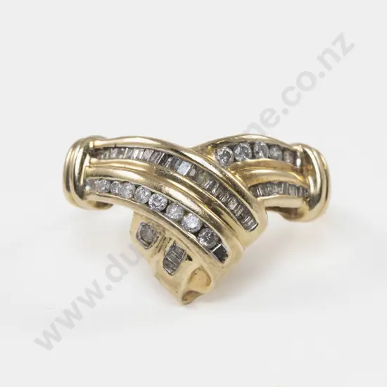 9ct 39Stone Diamond Fancy Band Ring