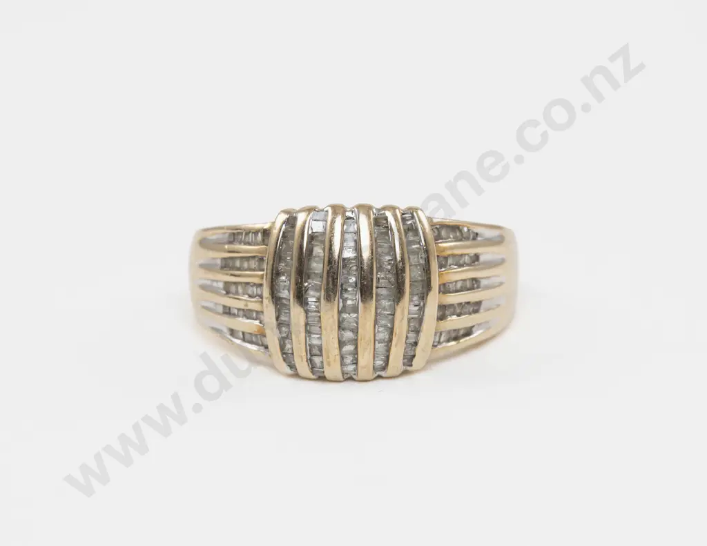 10ct 93Stone Diamond Fancy Band Ring Image 1++