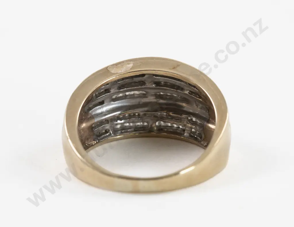 10ct 96Stone Diamond Fancy Band Ring Image 1++