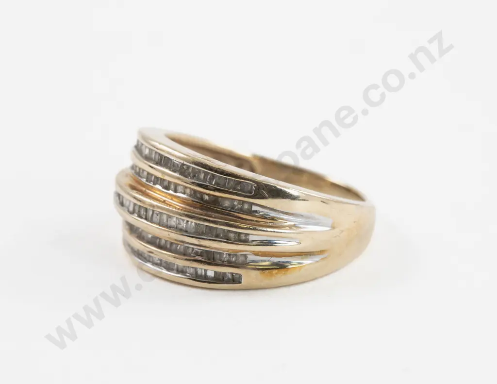 10ct 96Stone Diamond Fancy Band Ring Image 1++