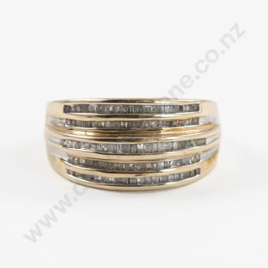 10ct 96Stone Diamond Fancy Band Ring
