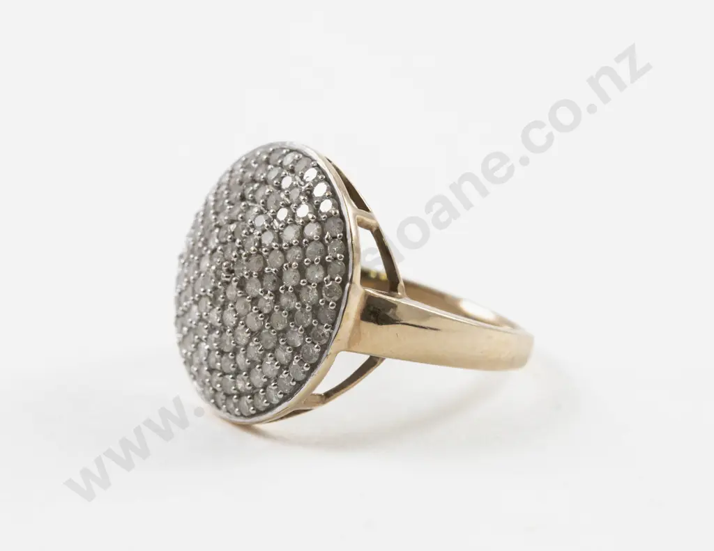 9ct 127Stone Diamond Dome Cluster Ring Image 1++