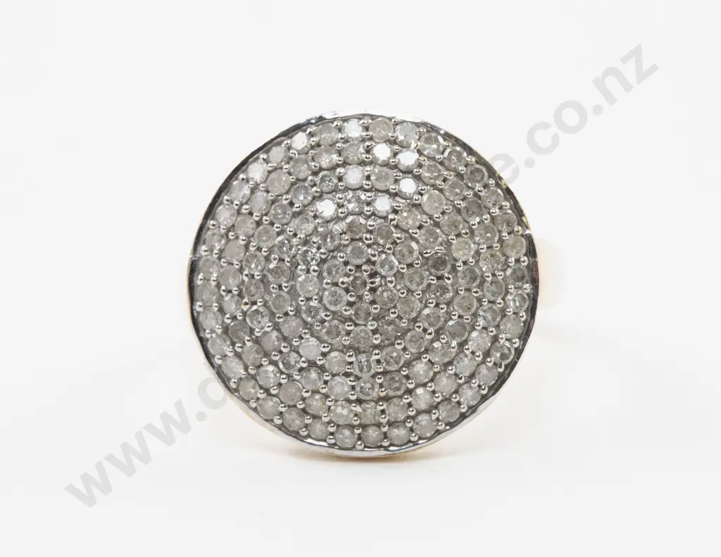 9ct 127Stone Diamond Dome Cluster Ring Image 1++