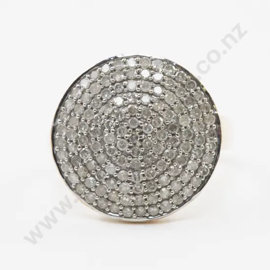 9ct 127Stone Diamond Dome Cluster Ring