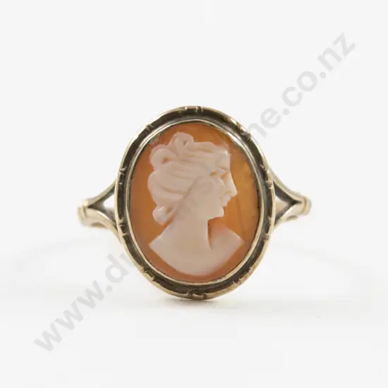 9ct Classical Portrait Cameo Ring
