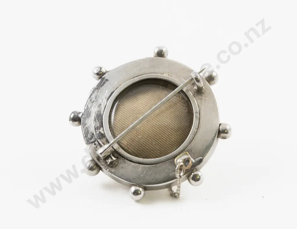 Victorian S/S Circular Target Brooch Image 1++