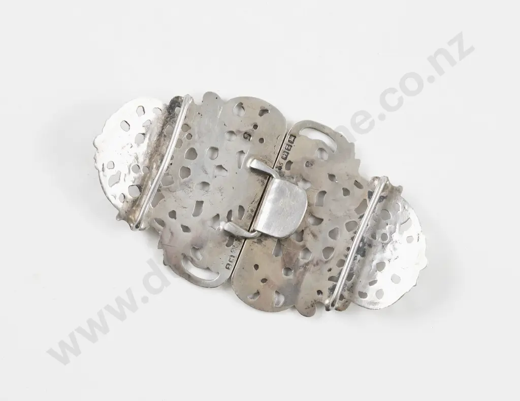 Victorian S/S Ornate Belt Buckle Image 1++