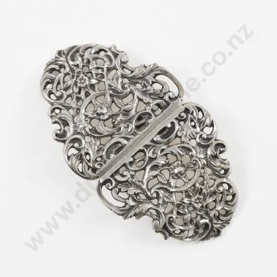Victorian S/S Ornate Belt Buckle