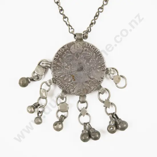 1780 Maria Theresa Thaler Coin Pendant