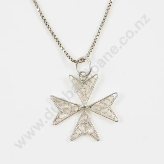 S/S Filigree Cross Pendant