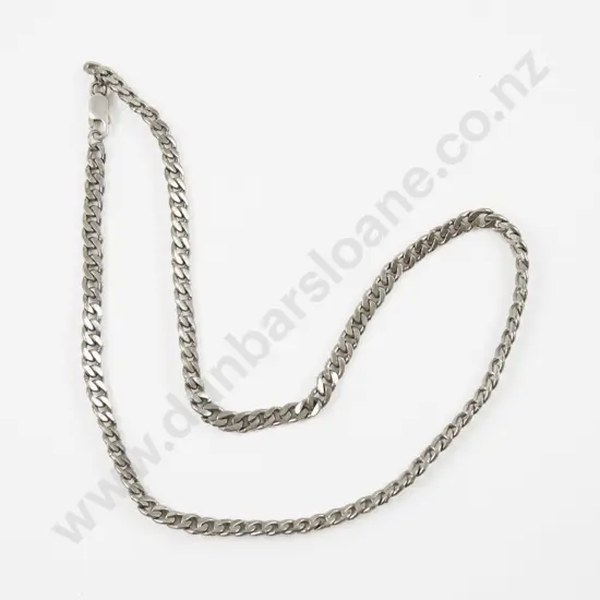 S/S Fancy Flat Curb Link Neck Chain