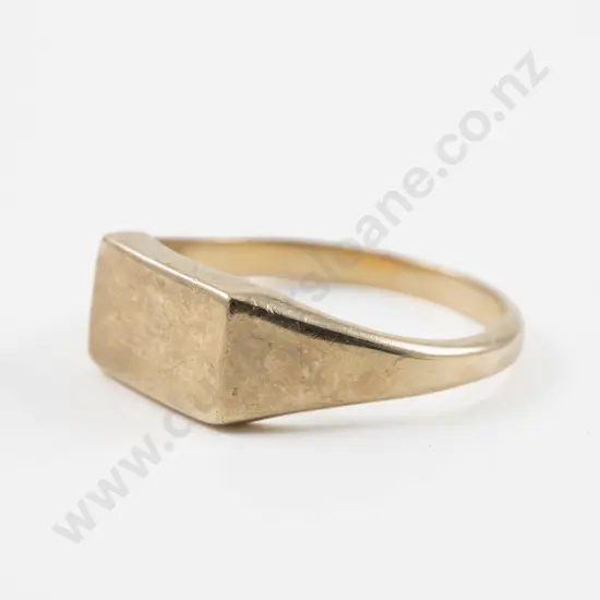 9ct Plain Gents Signet Ring