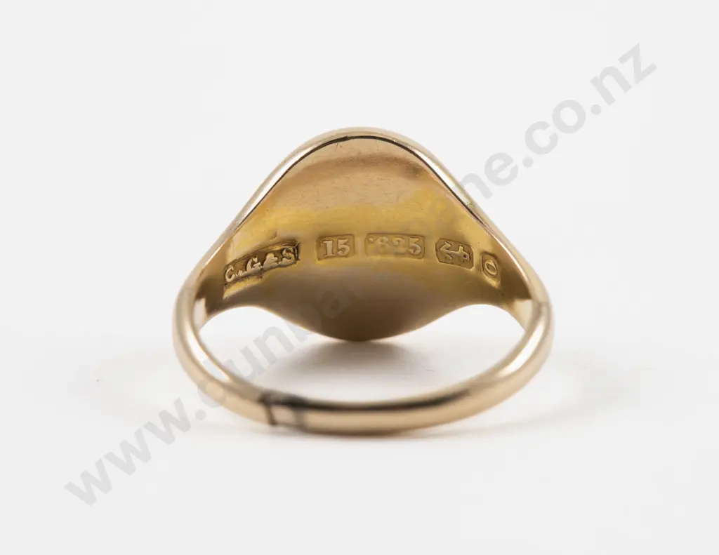 Antique 15ct Masonic Signet Ring Image 1++