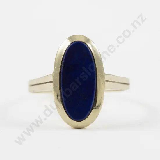 14ct Single Stone Lapis Dress Ring