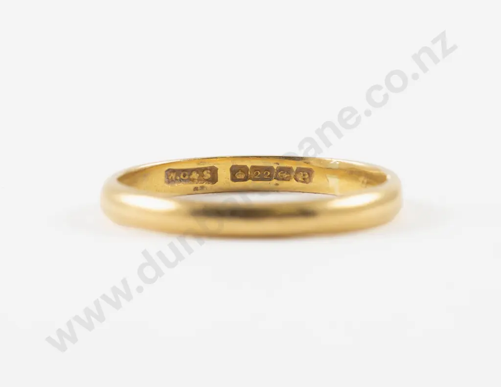 22ct Plain Band Ring Image 1++