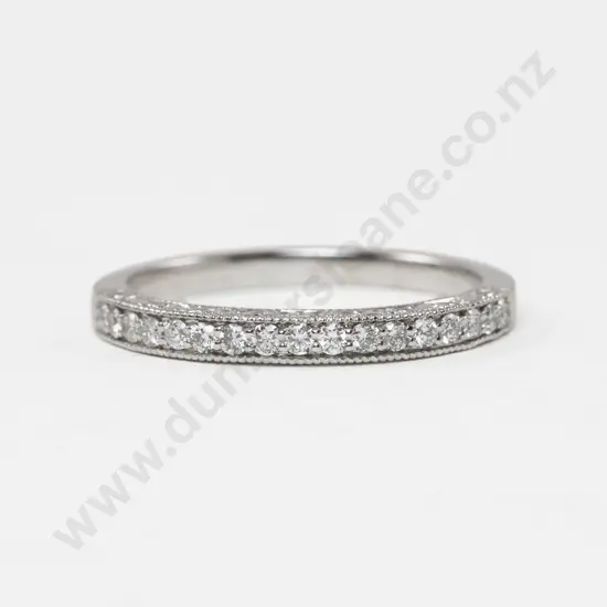 14ct White Gold 17Stone Diamond Band Ring