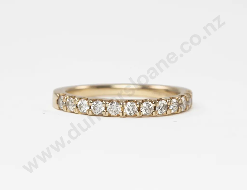 14ct Twelve Stone Diamond Band Ring Image 1++
