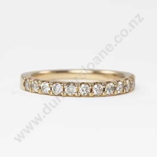 14ct Twelve Stone Diamond Band Ring
