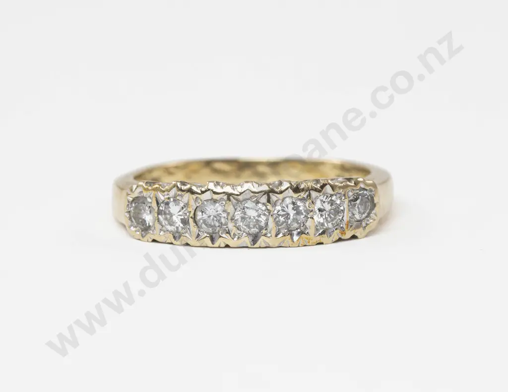 9ct Seven Stone Diamond Eternity Band Image 1++