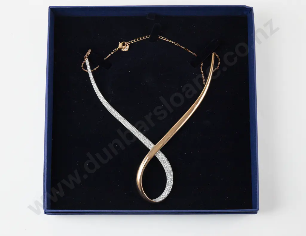 Swarovski Crystal Rose Gold Plated 'Exist' Necklace Image 1++