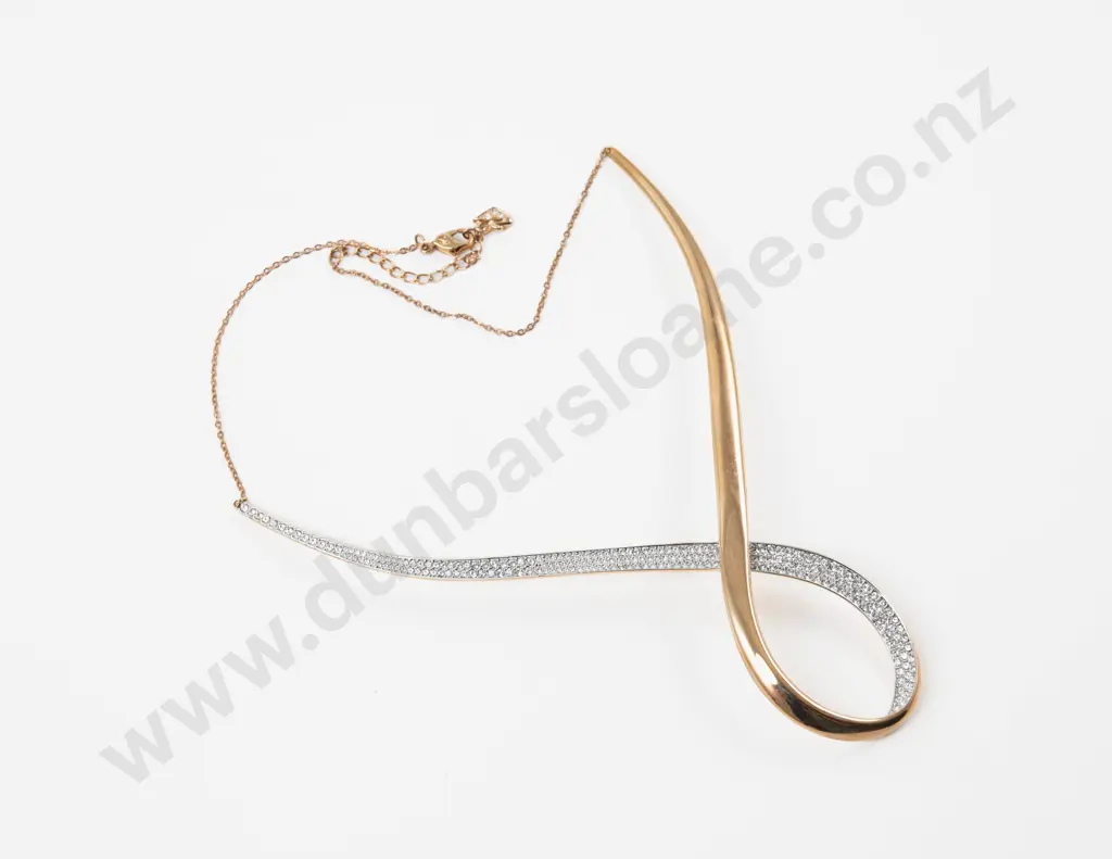Swarovski Crystal Rose Gold Plated 'Exist' Necklace Image 1++
