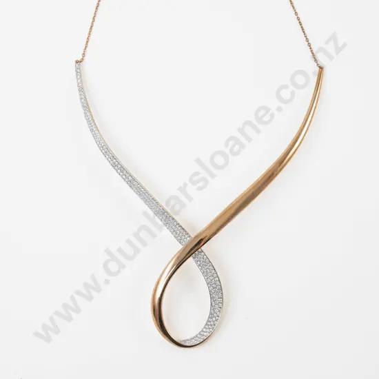 Swarovski Crystal Rose Gold Plated 'Exist' Necklace