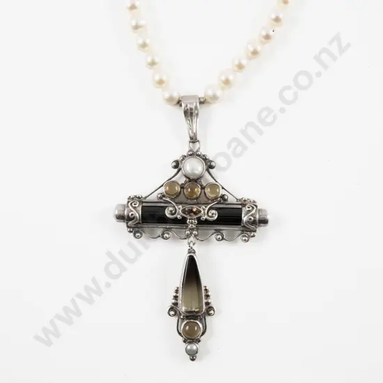 Shankari (Indonesia) Handmade S/S Semi Precious Gemstone Pendant