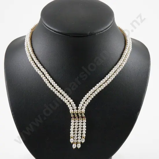 Double Strand Fresh Water Pearl Necklace