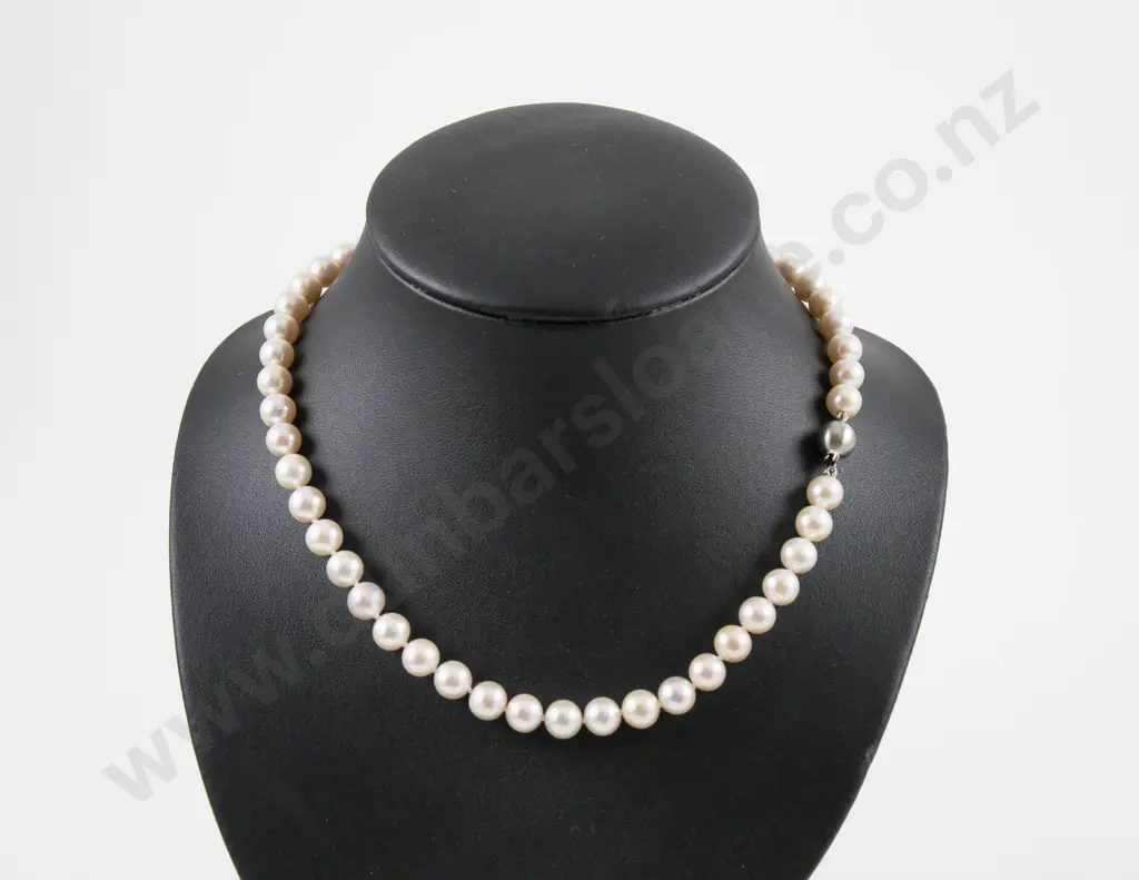 Single Strand Uniform Cultured Pearl Necklace Image 1++