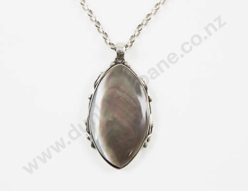 S/S NZ Paua Pendant Image 1++
