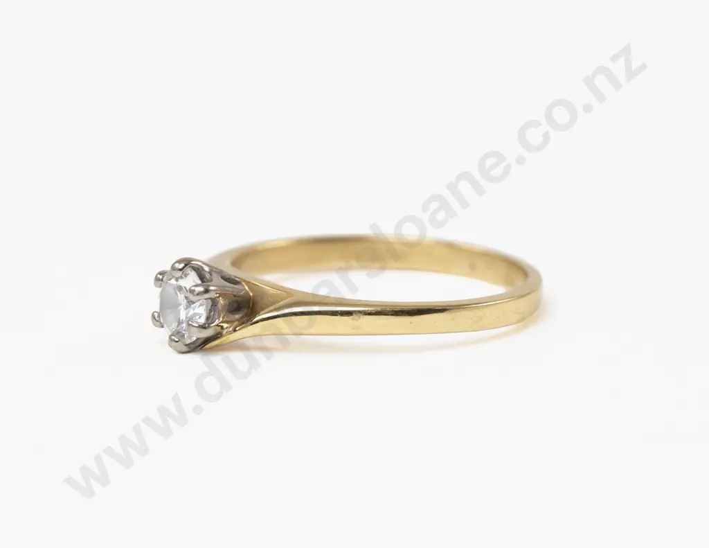 18ct Solitaire Diamond Ring Image 1++
