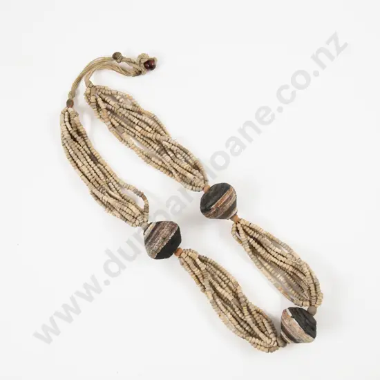Vintage Multi Strand Clay Bead Necklace