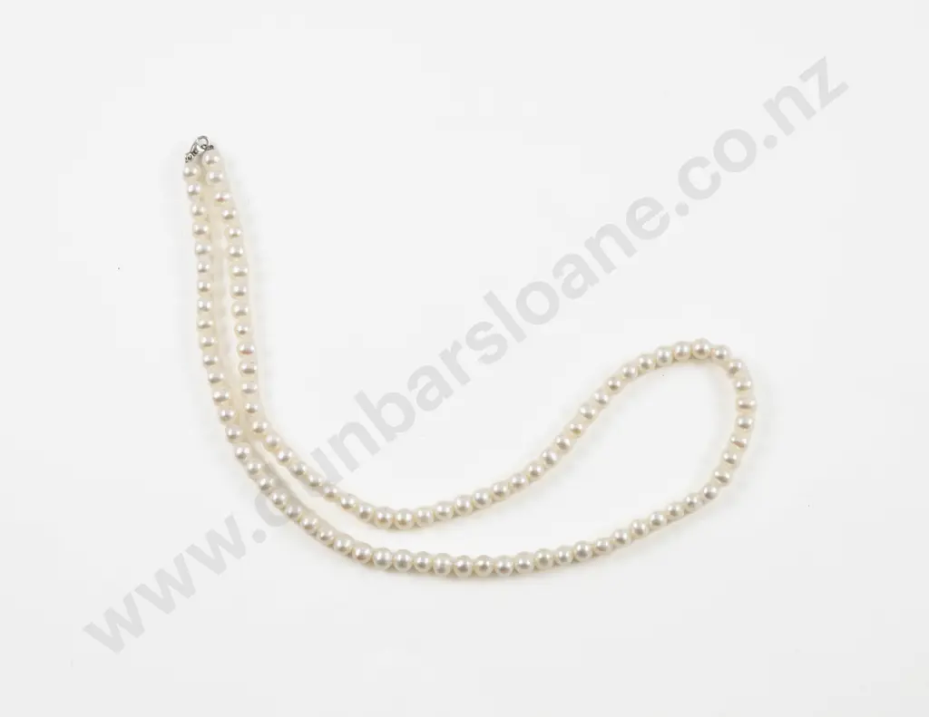 Single Strand Uniform Fresh Water Pearl Necklace Image 1++