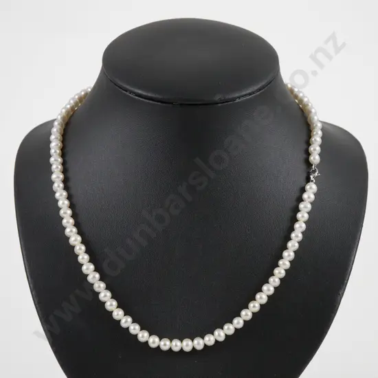 Single Strand Uniform Fresh Water Pearl Necklace